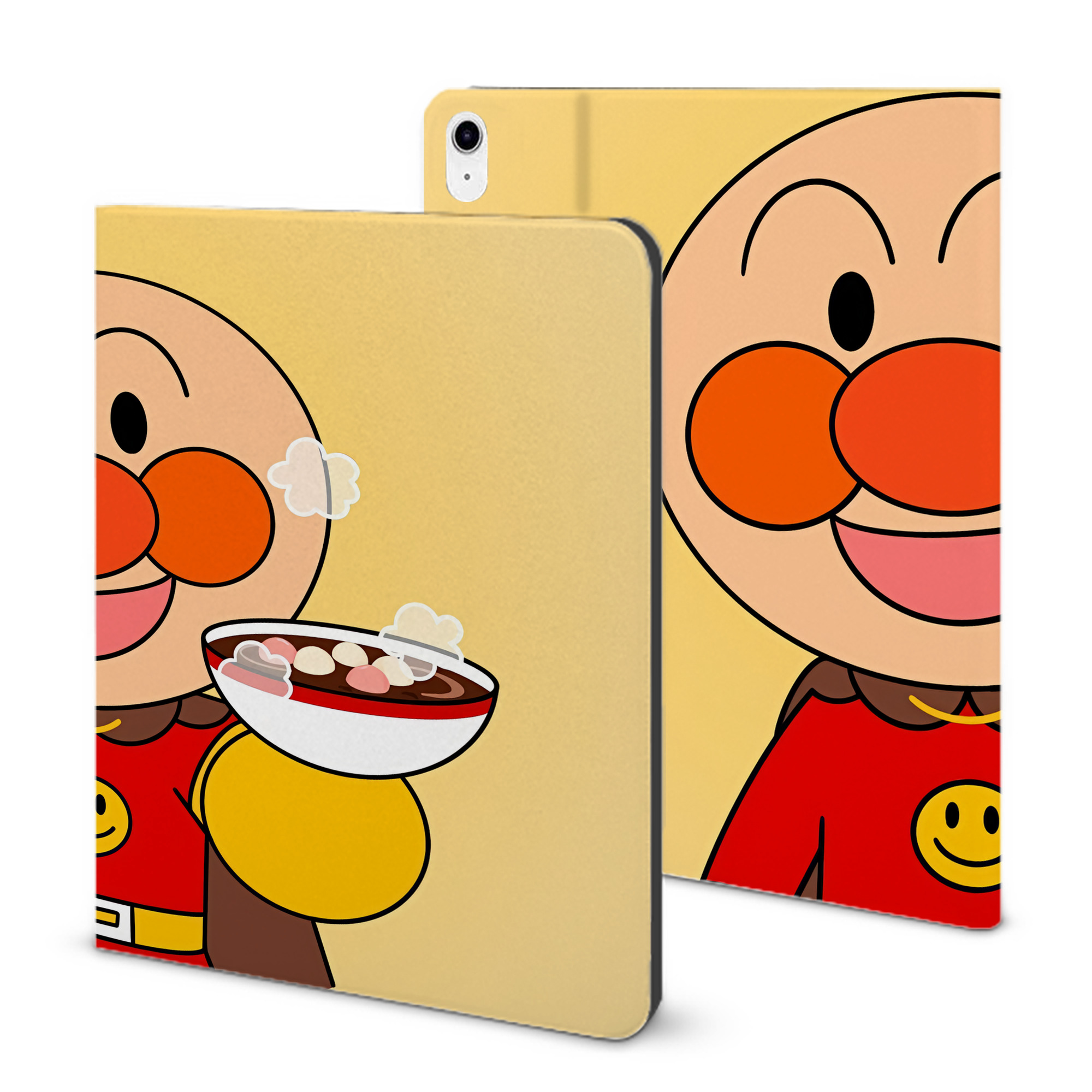 （画像用） アンパンマン Anpanman IPad ケース ブック型 PUレザー TPU 耐衝撃 軽量 薄型 ペン収納なし 全面保護 IPad 各モデル対応